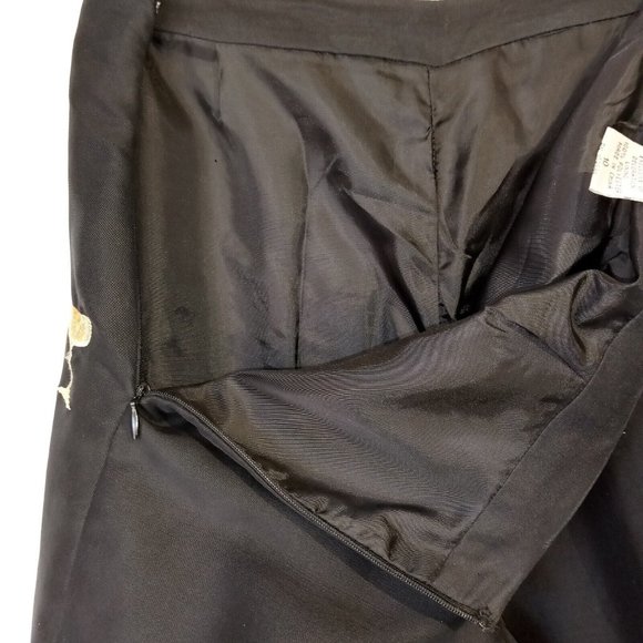 Women's Silk Ankle Pants Metallic Stitch Champagne Glass Size 10 Poly lined - Picture 11 of 13